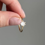 Srebrny pozłacany pierścionek z cyrkonią UKOCHANA