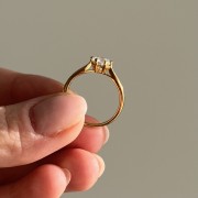 Srebrny pozłacany pierścionek z cyrkoniami WYBRANA