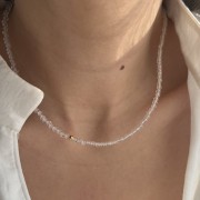 Naszyjnik KRYSZTAŁ GÓRSKI POŁYSK kamienie naturalne