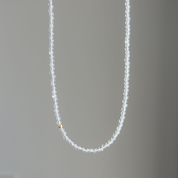 Naszyjnik KRYSZTAŁ GÓRSKI POŁYSK kamienie naturalne