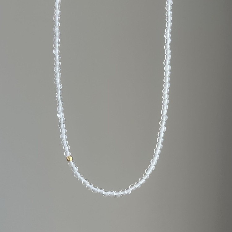 Naszyjnik KRYSZTAŁ GÓRSKI POŁYSK kamienie naturalne