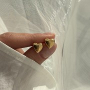 Srebrne pozłacane kolczyki SERCA DUŻE ZAKOCHANA