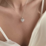 Srebrny naszyjnik serce P.S. KOCHAM