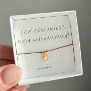 Bransoletka WALENTYNKOWA ze srebrnym sercem