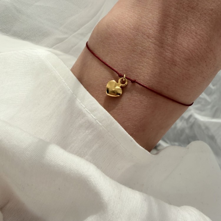 Bransoletka WALENTYNKOWA ze srebrnym sercem