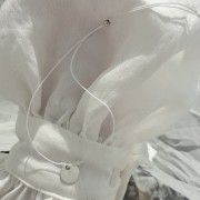 Bransoletka na sznurku personalizowana TWOJA LITERKA kamienie biały