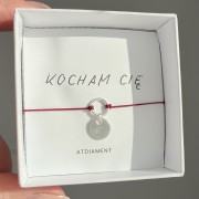 Bransoletka na sznurku personalizowana TWOJA LITERKA  czerwony