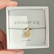 Bransoletka na sznurku personalizowana TWOJA LITERKA  czarny