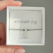 Bransoletka na sznurku personalizowana TWOJA LITERKA  czarny