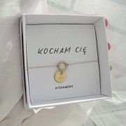 Bransoletka na sznurku personalizowana TWOJA LITERKA  beżowy