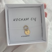 Bransoletka na sznurku personalizowana TWOJA LITERKA  beżowy