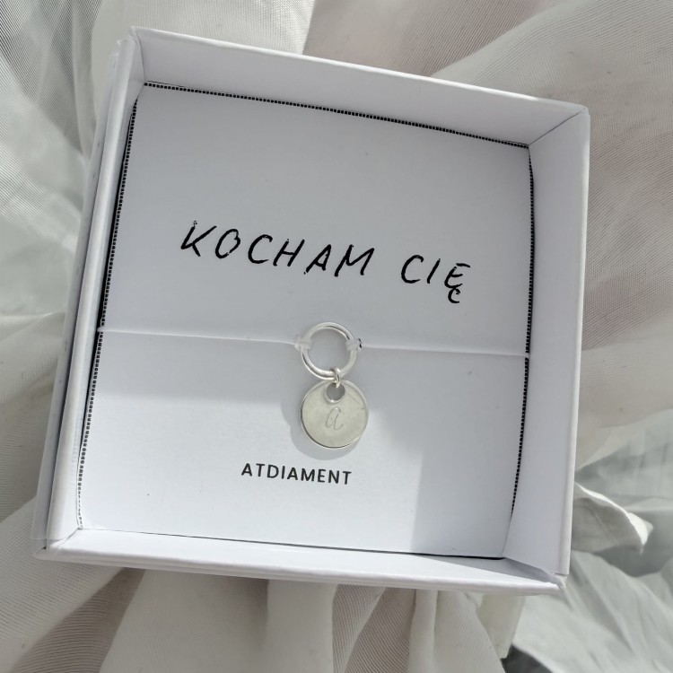 Bransoletka na sznurku personalizowana TWOJA LITERKA  biały