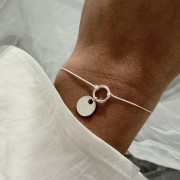 Bransoletka na sznurku personalizowana TWOJA LITERKA  biały