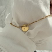 Personalizowana bransoletka z literką – blaszka 8 mm