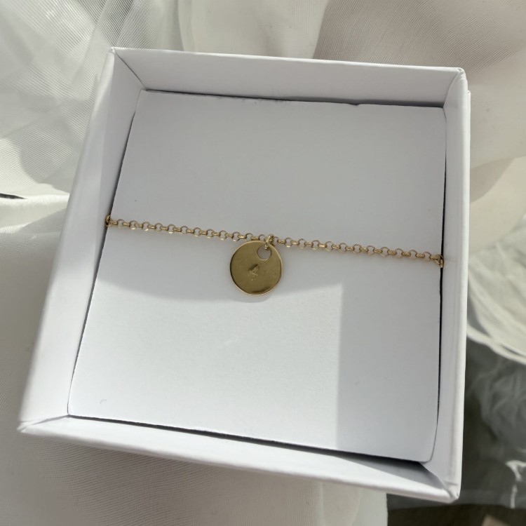 Personalizowana bransoletka z literką – blaszka 8 mm