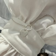 Personalizowana bransoletka z literką – blaszka 8 mm koło