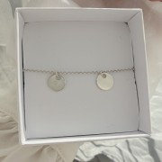 Personalizowana bransoletka z literką – 2 blaszki 8 mm