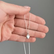 Srebrny srebrny naszyjnik serce LOVE