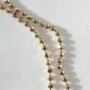 Srebrny pozłacany naszyjnik choker kulka DELIKATNOŚĆ