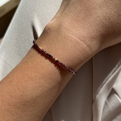 Bransoletka BORDO granat kamienie naturalne