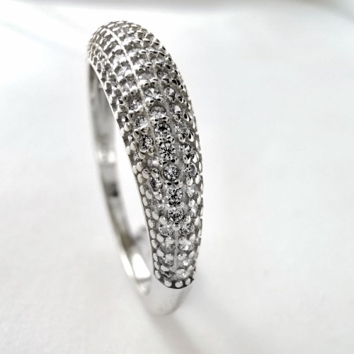 Srebrny pierścionek z cyrkoniami PIĘKNO