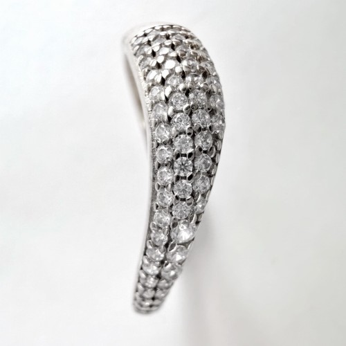 Srebrny pierścionek z cyrkoniami FORMA