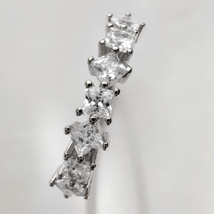 Srebrny pierścionek z cyrkoniami BŁOGOŚĆ