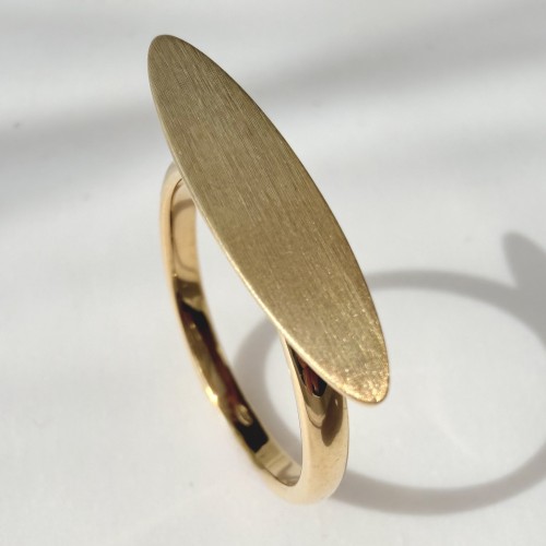 Srebrny pozłacany pierścionek SORI