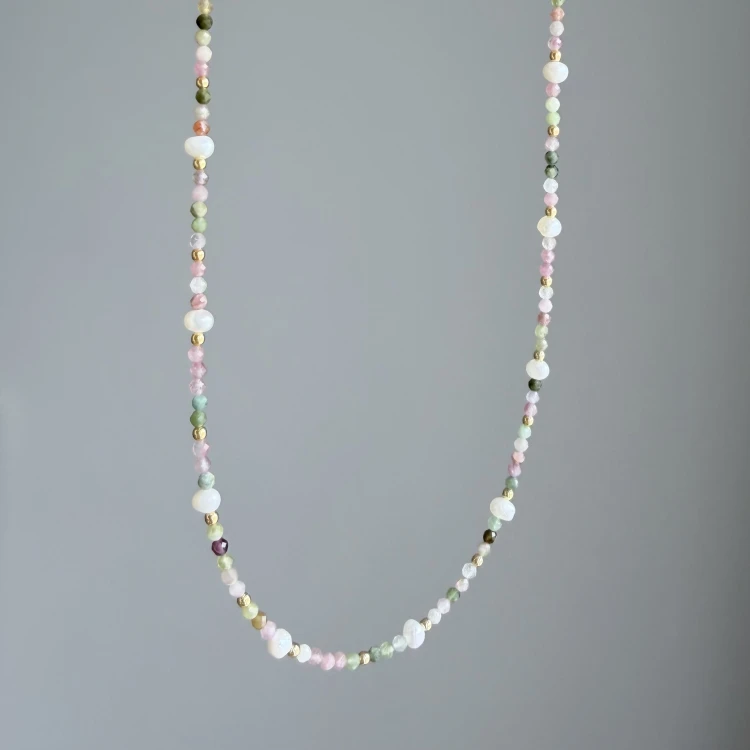 Choker kamienie naturalne turmalin MATCHA