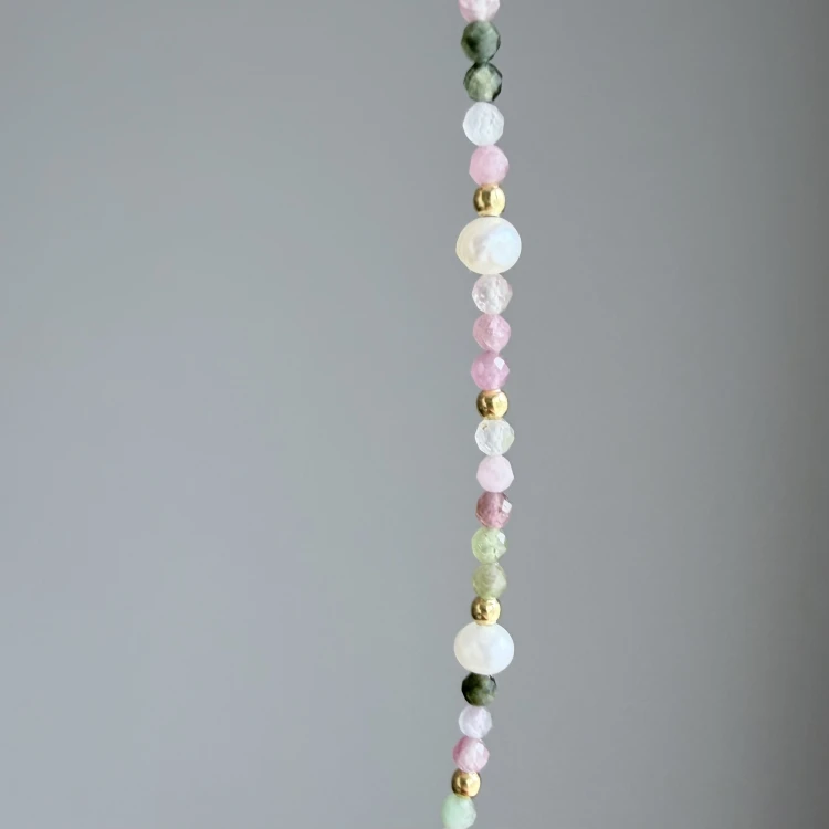 Choker kamienie naturalne turmalin MATCHA