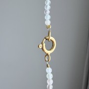 Choker kamień naturalny morganit PASTELOWY no.2