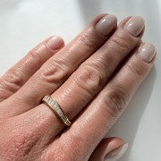 Srebrny pozłacany pierścionek z cyrkoniami FORMA no. 2