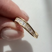 Srebrny pozłacany pierścionek z cyrkoniami FORMA no. 2