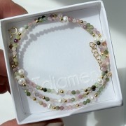 Choker kamienie naturalne turmalin MATCHA