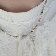 Choker kamienie naturalne turmalin MATCHA