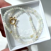 Choker kamień naturalny morganit PASTELOWY no.2