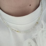 Choker kamień naturalny morganit PASTELOWY no.2