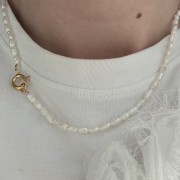 Naszyjnik  z naturalnych pereł NIEIDEALNY no. 2