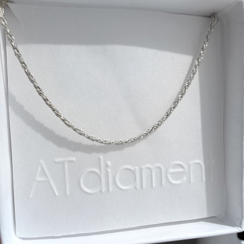 Srebrny naszyjnik choker WŁÓCZKA cienki