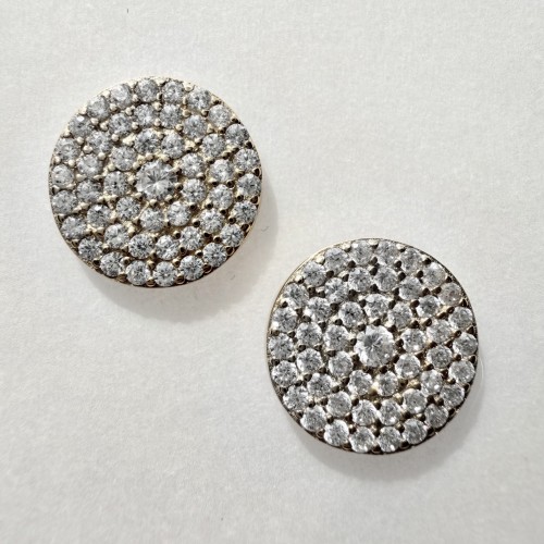 Srebrne kolczyki koła duże z cyrkoniami