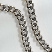 Srebrny naszyjnik choker łańcuch pancerka