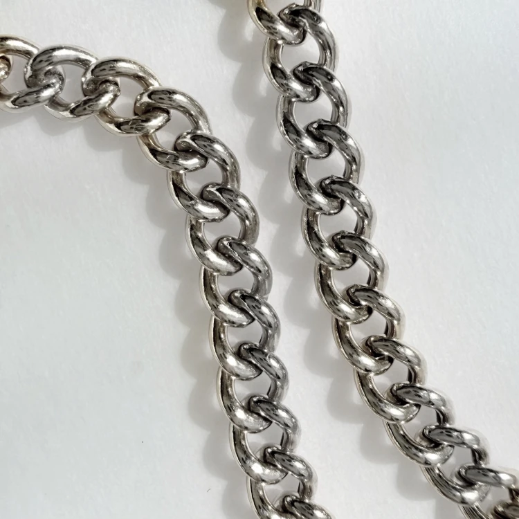 Srebrny naszyjnik choker łańcuch pancerka