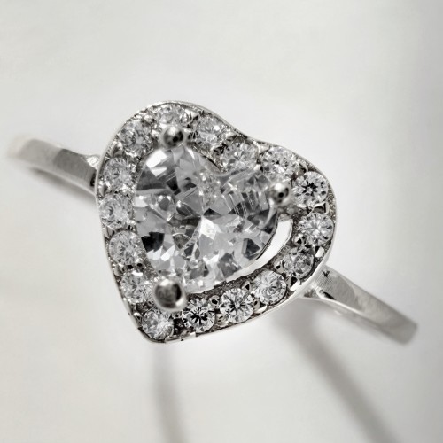 Srebrny pierścionek z cyrkoniami OBIETNICA