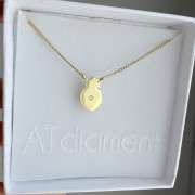 Srebrny pozłacany naszyjnik ANANAS z cyrkonią 925