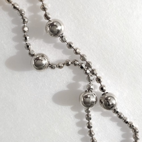 Srebrny naszyjnik choker KULKI