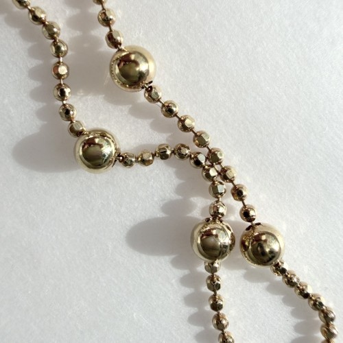 Srebrny pozłacany naszyjnik choker KULKI