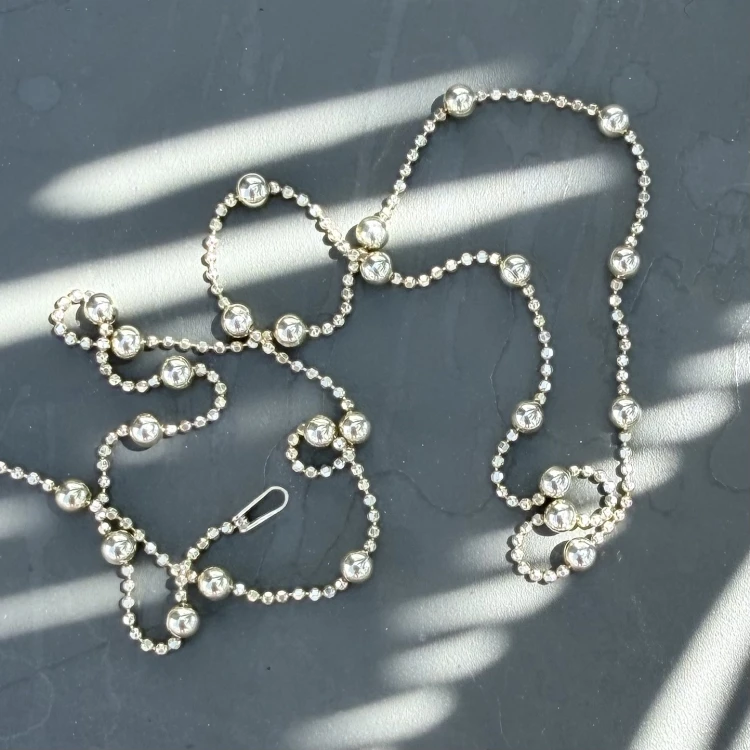 Srebrny pozłacany naszyjnik choker KULKI