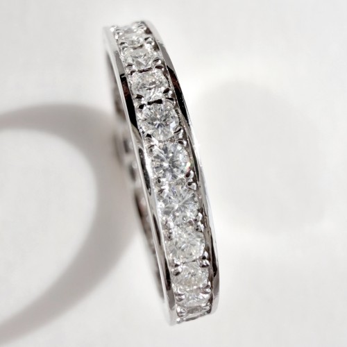 Obrączka DIANA z moissanitami ok. 0,75 ct – srebro 925