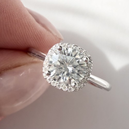 Pierścionek CLARA z moissanitem 1ct -srebro 925