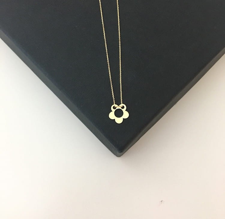 Złoty naszyjnik kwiatek 333